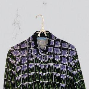cyber print prada blouse
